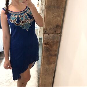 Flying Tomato Small boho hi-low embroidered dress